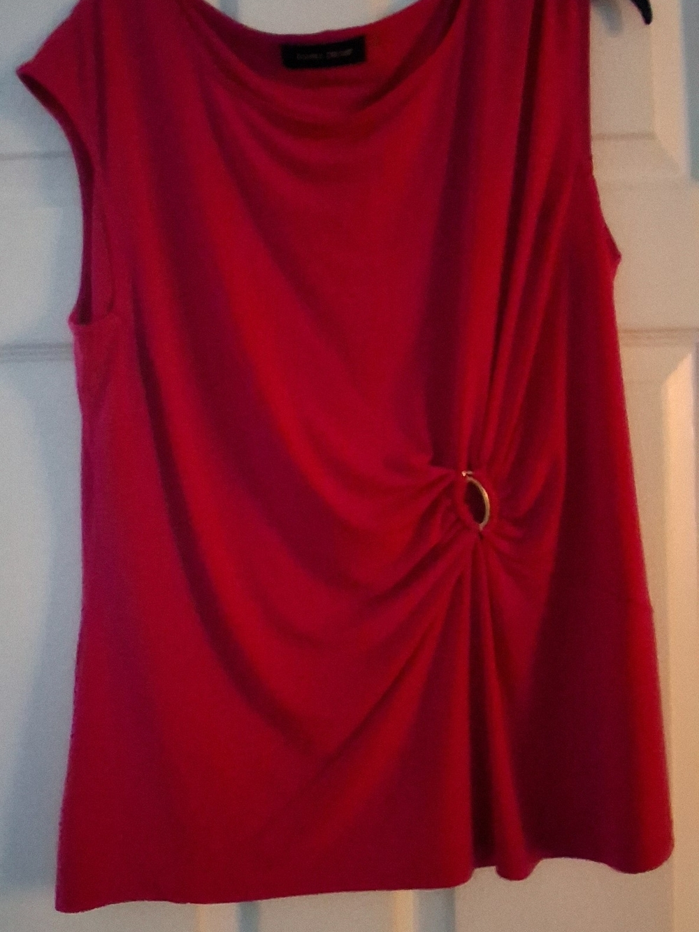Ivanka Trump Pink Sleeveless Twist-Front Tank with Ring